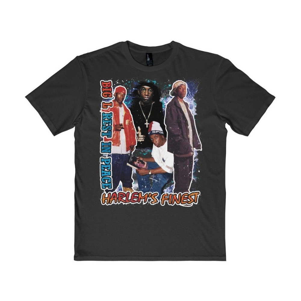Vintage Style Black 90s Big L Rap Tee